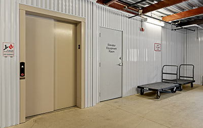 Convenient elevator access for upper level units & moving carts that may be used free of charge.