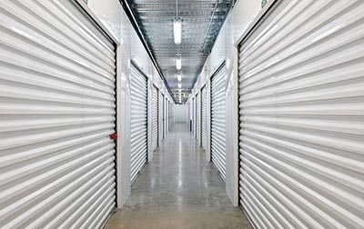 Indoor, clean, bright, and secure storage units.