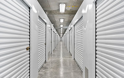 Indoor, clean, bright, and secure storage units.