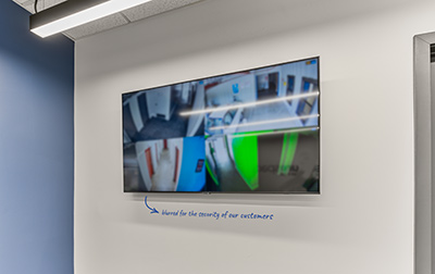 State of the art camera monitoring system.