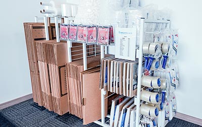 Packing supplies, boxes, and locks for your units.
