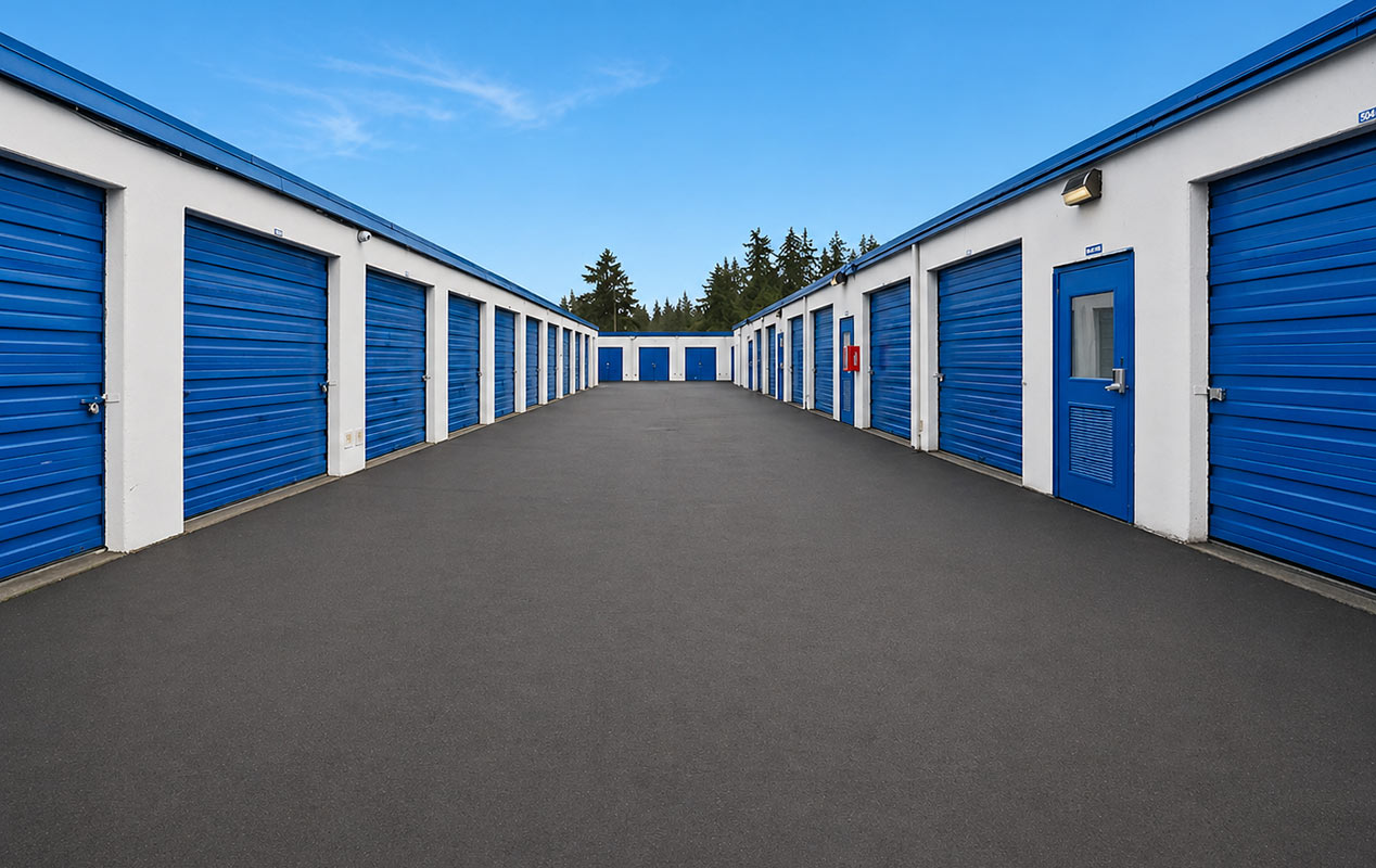 Easy drive up loading & unloading with wide driveway aisles.