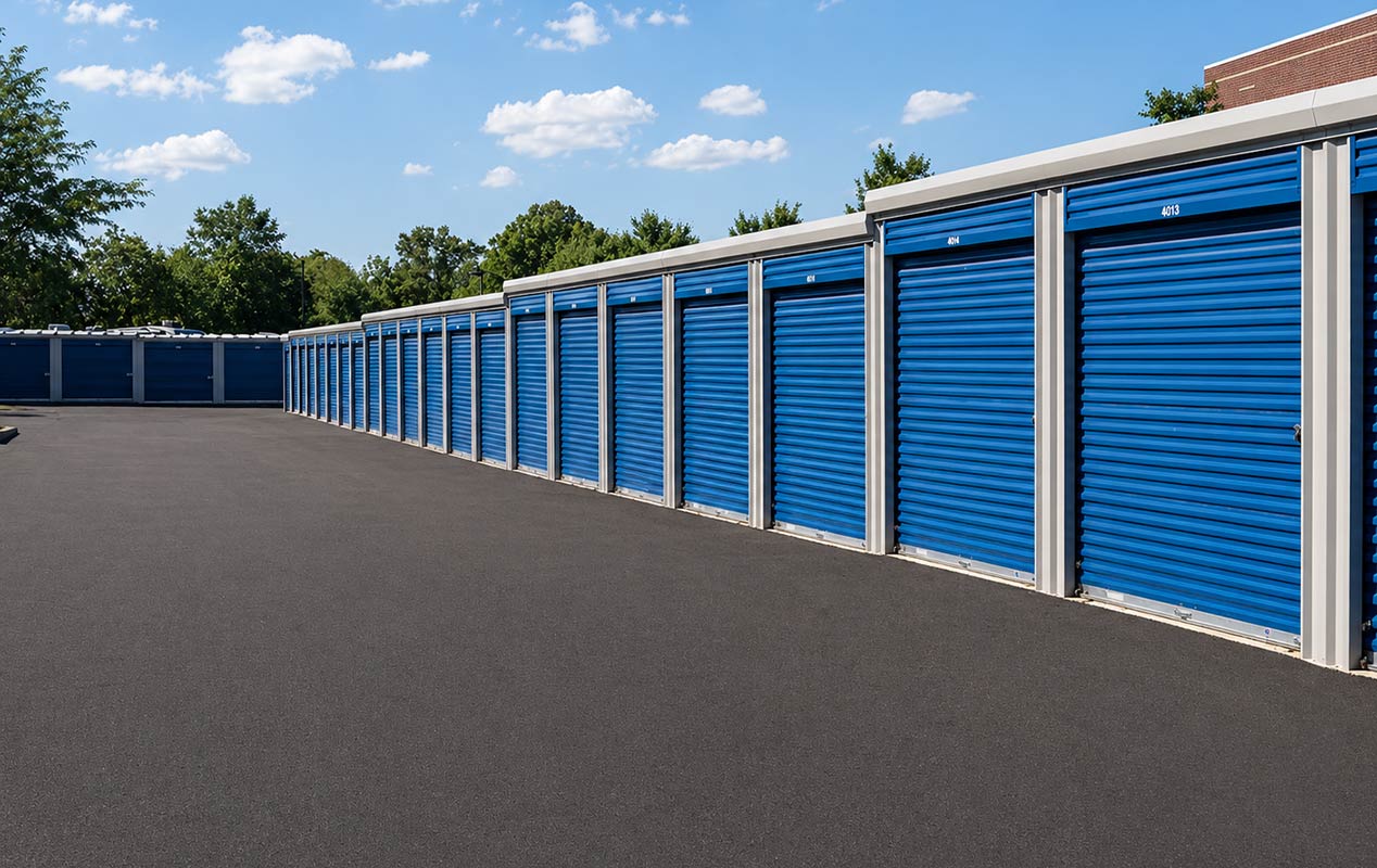 Easy drive up loading & unloading with wide driveway aisles.