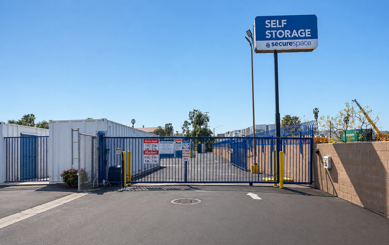 State of the art self-access gate system.