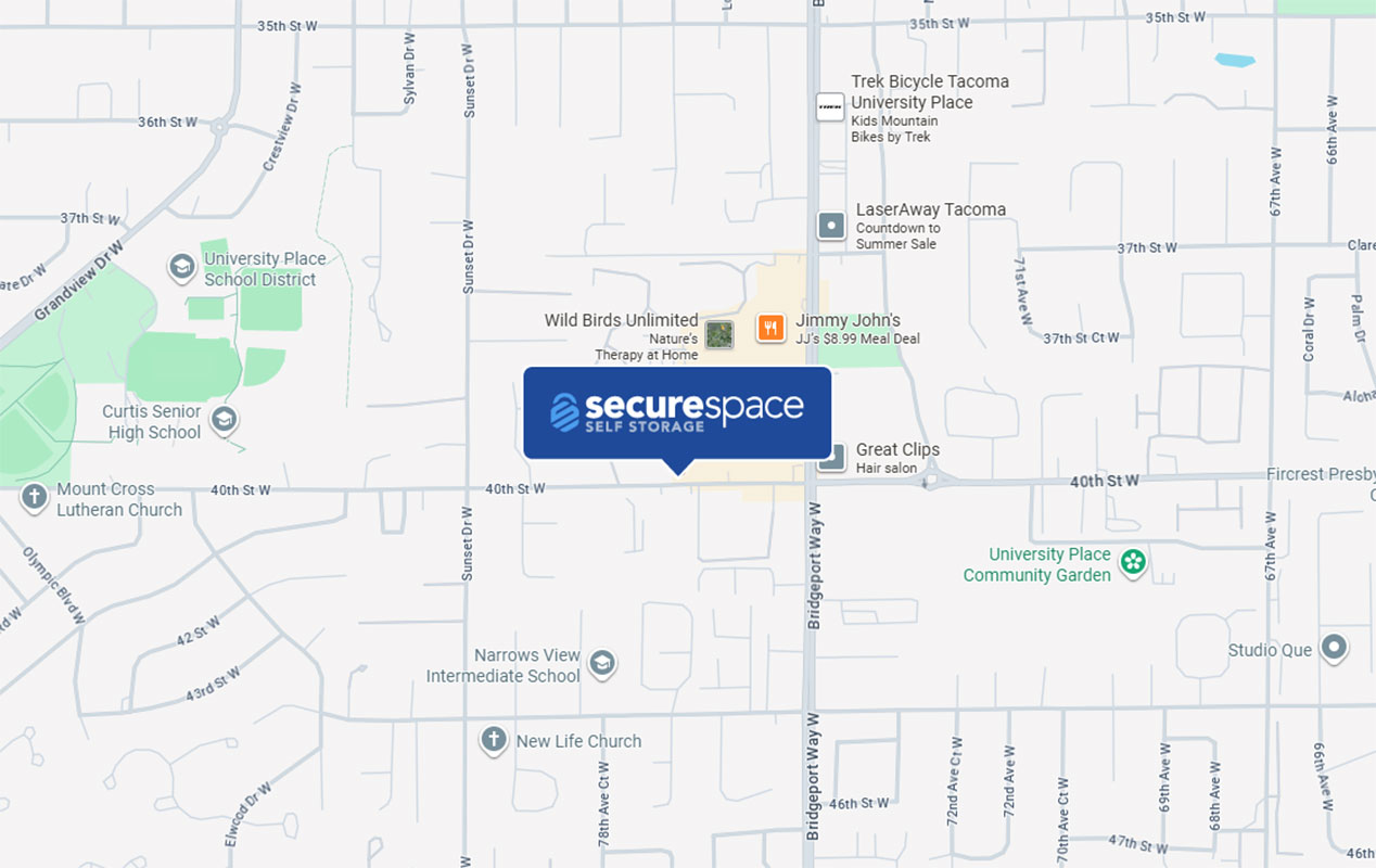 Conveniently located off 40th St W, directly accessible from Route 16.