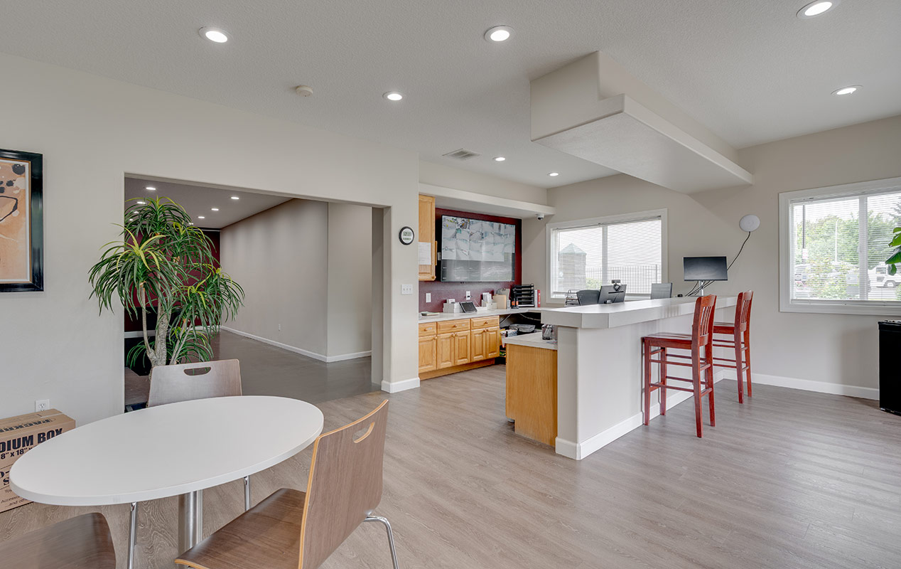 A welcoming lobby and workspace.