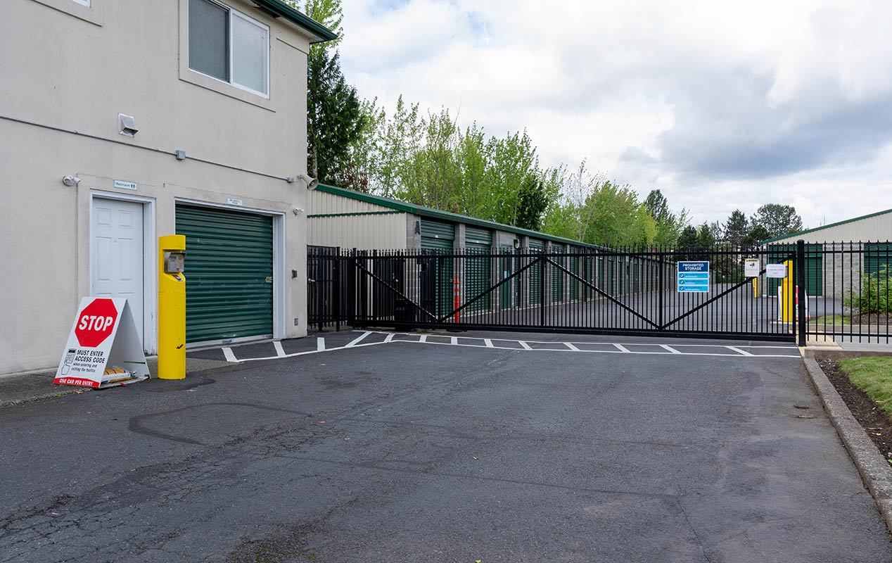 State of the art self-access gate system.