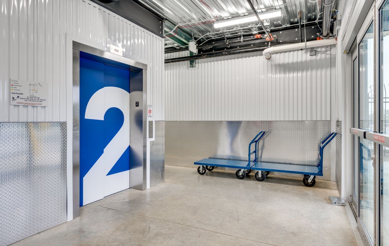Convenient elevator access for upper level units & moving carts that may be used free of charge.