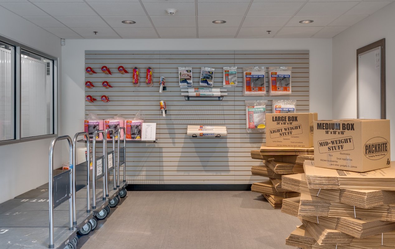 Packing supplies, boxes, and locks for your units.