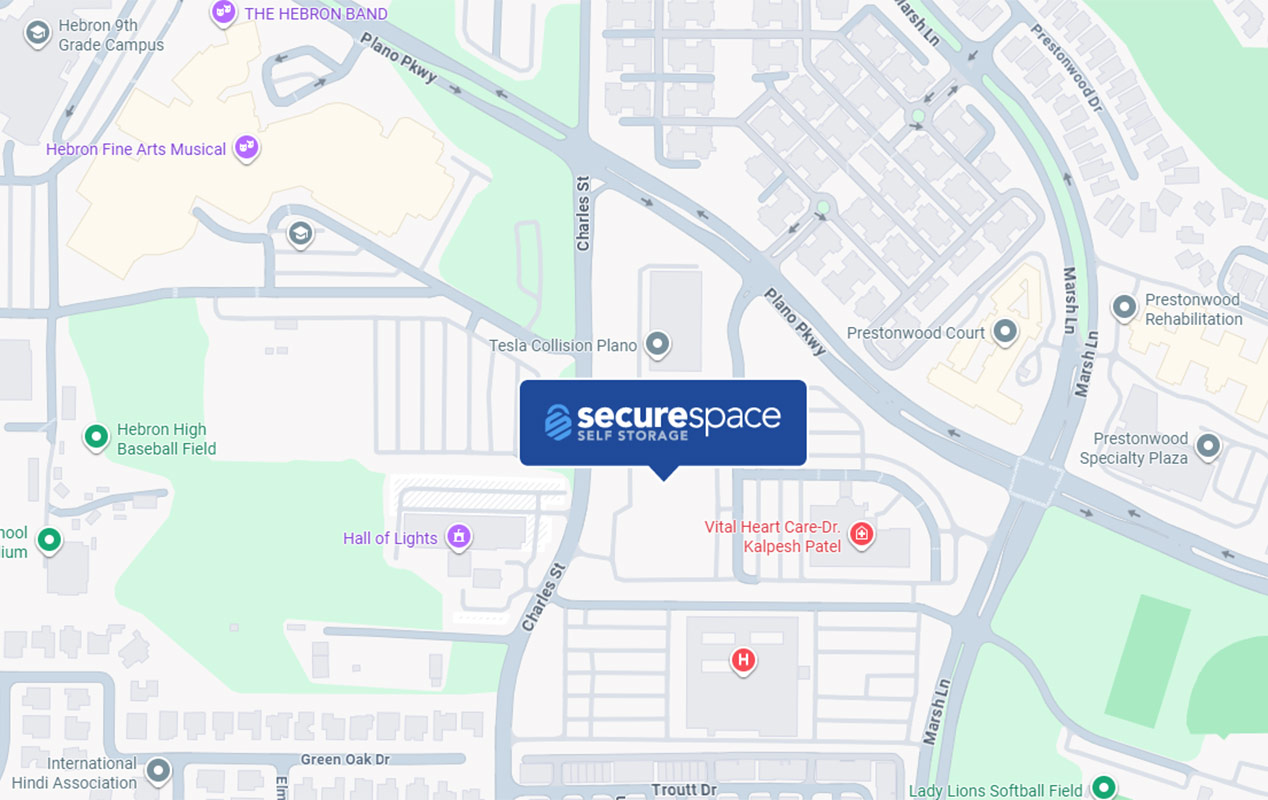 Conveniently located on W Plano Pkwy, directly accessible from Charles St.