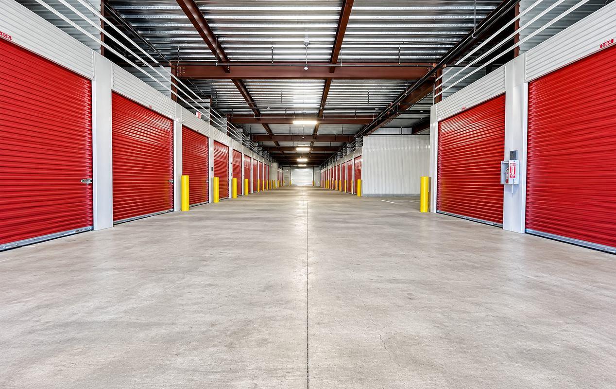 Clean, bright, and secure drive-up storage units.