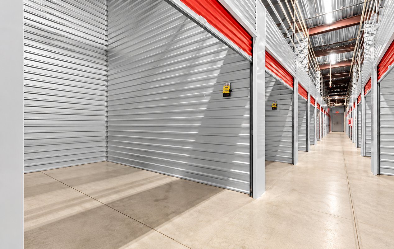 Large indoor self storage unit.