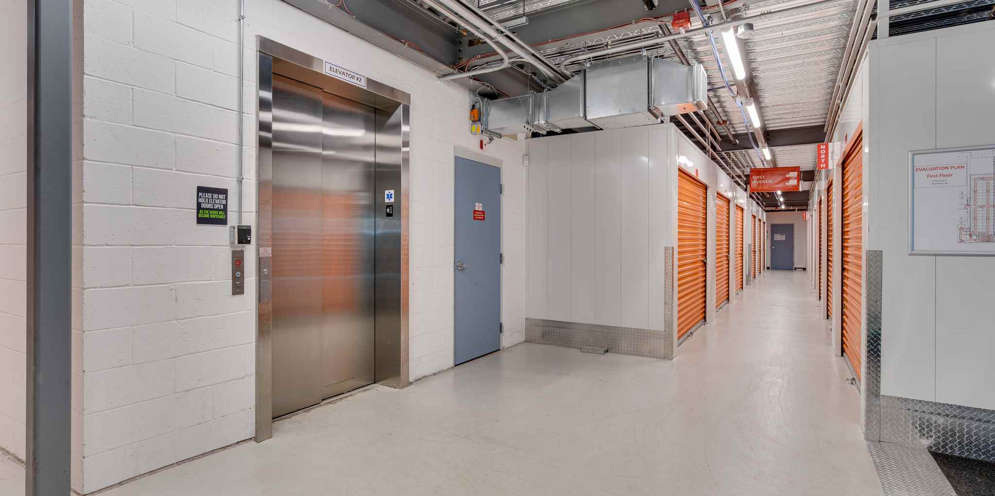 Elevator inside SecureSpace West Roxbury