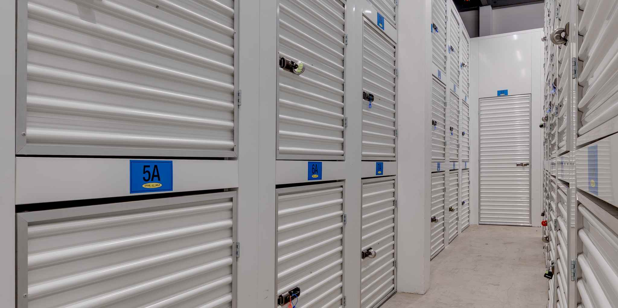 Storage lockers at SecureSpace West Roxbury