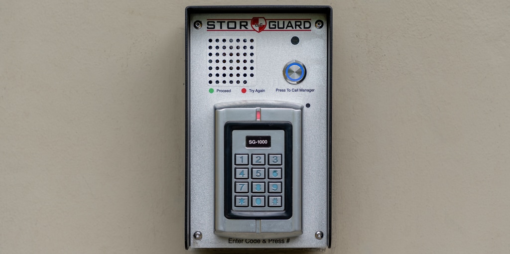 SecureSpace Self Storage Tukwila keypad